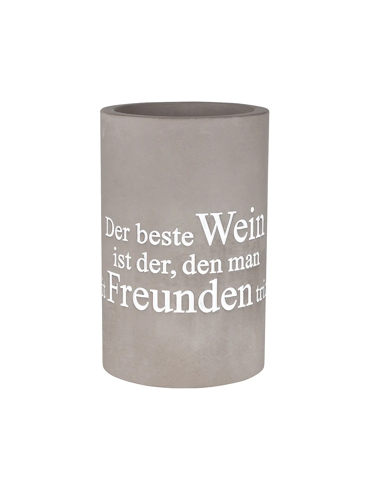 RAEDER | Weinkühler aus Beton 21cm "Flasche und Glas" | grau